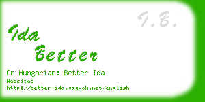 ida better business card